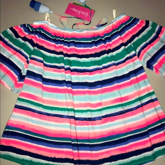 Lilly Pulitzer NWT Sain Top Sandy Shell Stripe Size XXS - Picture 3 of 6